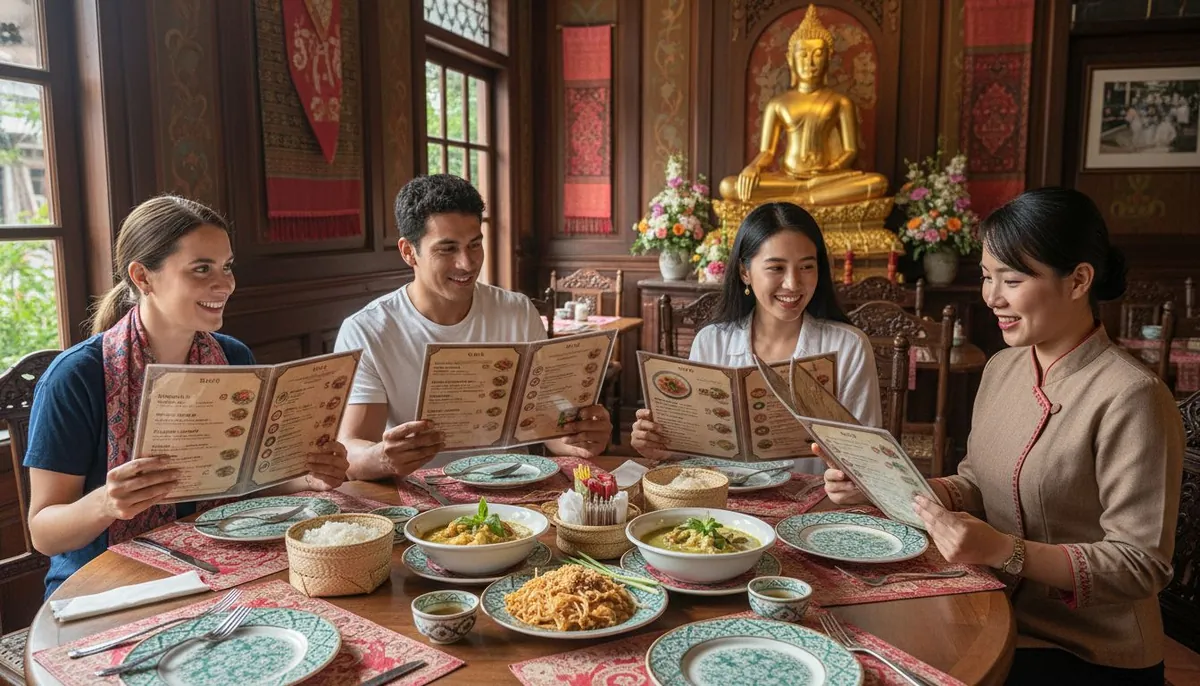authentic Thai restaurant menu